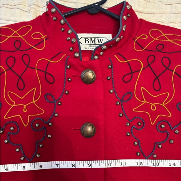 BMW vintage cropped jacket size S 100% Wool - Picture 6 of 10